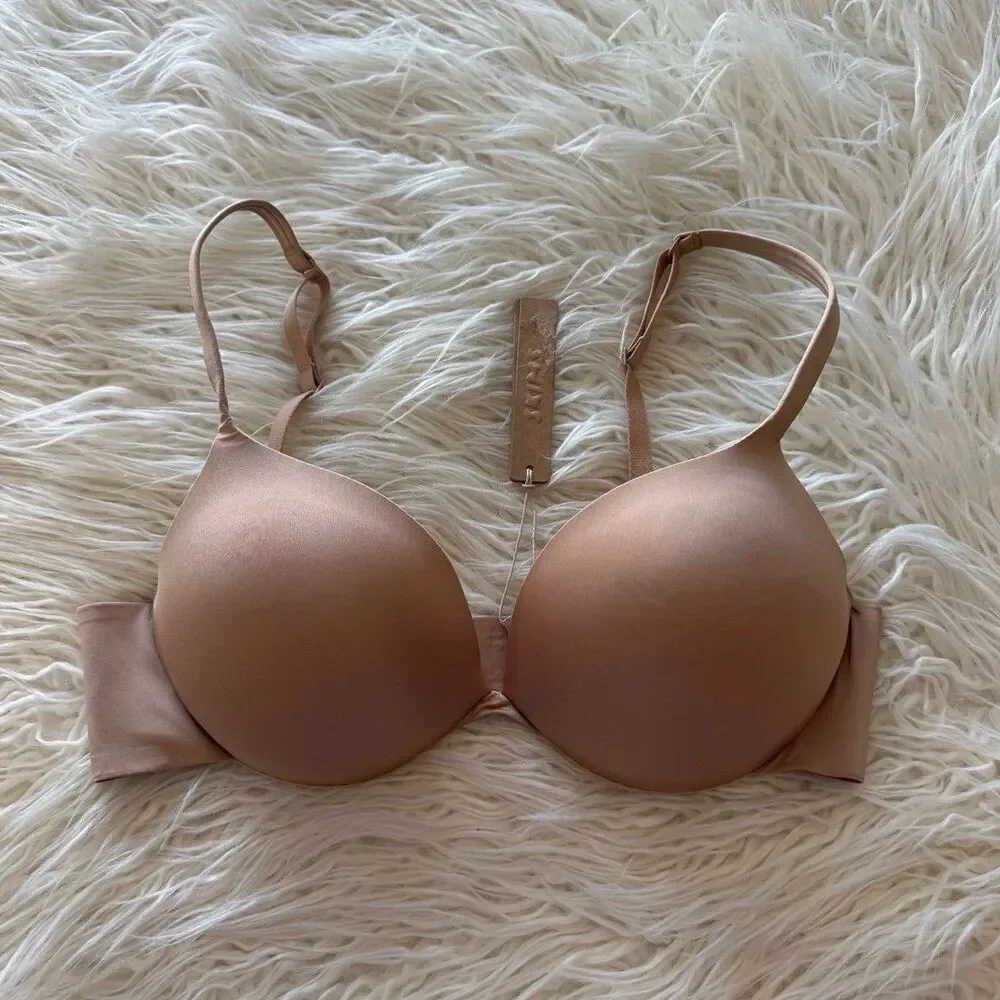Skims Ultimate Push up Plunge Bra Clay Size 34C - Picture 2 of 7